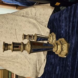 Elegant Silver Candle Holders, Beautiful.